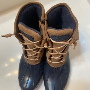Sperry Duck Boots Navy & Brown
